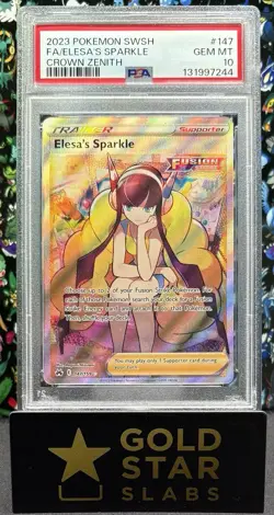 PSA 10 Pokemon 2023 SWSH Crown Zenith #147 Full Art Elesa's Sparkle - Image 1