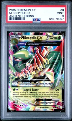 2015 Pokemon XY M Sceptile Ex Ancient Origins #8 PSA 9 Mint - Image 1