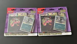 X2 Pokemon Ascended Heroes Tech Sticker Booster Pack 3-Pack with Gastly Promo - Image 1