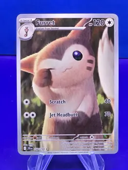 Pokemon TCG Furret 168/159 SV09: Journey Together Illustration Rare Card - NM - Image 1