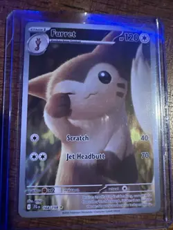 Pokemon TCG Furret 168/159 SV09: Journey Together Illustration Rare Card - NM - Image 1