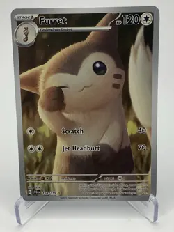Furret 168/159 Sv09: Journey Together Illustration Rare Holo Pokemon Tcg Card NM - Image 1
