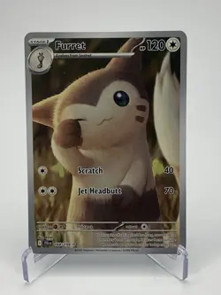 Furret 168/159 Sv09: Journey Together Illustration Rare Holo Pokemon Tcg Card NM - Image 3