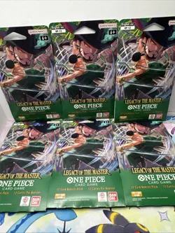 One Piece OP-12 Legacy of the Master Sleeved Booster Packs English TCG (x6) - Image 1