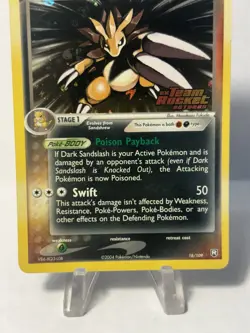Pokemon Dark Sandslash 18/109, Team Rocket Returns Set, Reverse Holo *Near Mint* - Image 4