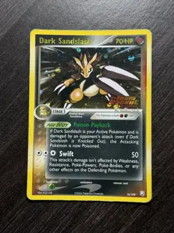 Dark Sandslash Pokemon EX Team Rocket Returns 18/109 Stamped Reverse Holo Rare - Image 4