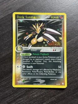 Dark Sandslash Pokemon EX Team Rocket Returns 18/109 Stamped Reverse Holo Rare - Image 1