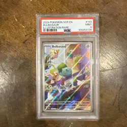 Pokemon TCG Bulbasaur Card 143/142 Stellar Crown Illustration, Rare PSA 9 - Image 1