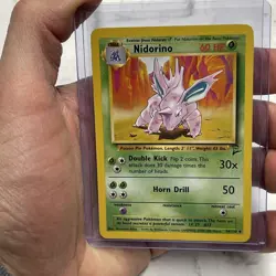 Nidorino 54/130 Base Set 2 Uncommon Vintage Pokemon Card WOTC TCG English LP Vtg - Image 1