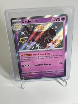 Dachsbun Shiny Pokemon Card Scarlet & Violet 161/091 Near Mint NM Full Art - Image 1