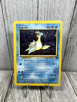 Lapras 10/62 - Fossil Set - Holo Rare Pokemon Card - 1999 WOTC LP/MP - Image 1