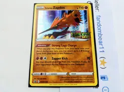Galarian Zapdos STAMPED Holo Prerelease card PROMO SWSH124 Evolving Skies Pokemo - Image 2