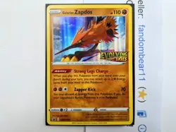 Galarian Zapdos STAMPED Holo Prerelease card PROMO SWSH124 Evolving Skies Pokemo - Image 3
