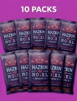 Hazbin Hotel Season 2 Trading Cards 1st Edition Booster Pack Lot Of 10 Presale - Image 1