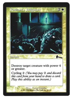 Magic The Gathering MTG Urza's Legacy ULG 1999 #22 Radiant's Judgment NM FOIL x3 - Image 1