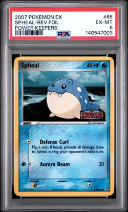 2007 POKEMON EX POWER KEEPERS #65 SPHEAL-REVERSE FOIL PSA 6 - Image 1