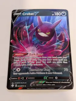 Crobat V - 044/072 Shining Fates Ultra Rare Pokemon Holo Foil Nice! - Image 1