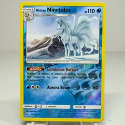 Alolan Ninetales 28/147 2017 Burning Shadows Reverse Holo Rare - Image 1