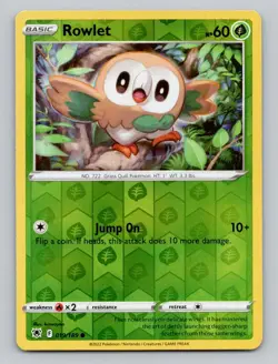 Reverse Holo Rowlet 019/189 Common SWSH10: Astral Radiance Pokemon - Image 1