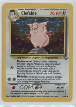 Clefable Holo Pokemon Jungle #1 1999 - Image 1