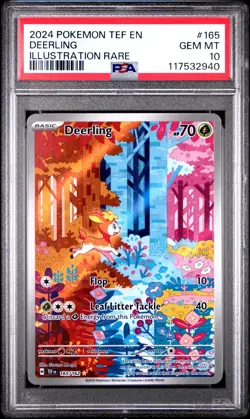 2024 DEERLING #165 PSA 10 POKEMON TEF EN-TEMPORAL FORCES ILLUSTRATION RARE - Image 1