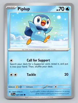 Piplup 027/094 Common ME02: Phantasmal Flames Pokemon - Image 1