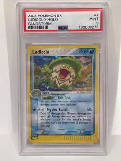 PSA 9 MINT Ludicolo Holo Rare Pokemon TCG EX Sandstorm 7/100 - Image 1