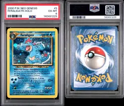 2000 POKEMON NEO GENESIS FERALIGATR-HOLO #5 PSA 6 - Image 3