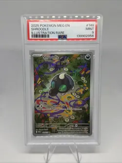 SHROODLE #149 ILLUSTRATION RARE 2025 POKEMON MEG MEGA EVOLUTIONS PSA 9 New Slab - Image 1