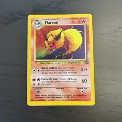 Pokemon TCG Flareon Jungle 3/64 Holo Unlimited Holo Rare - Image 1