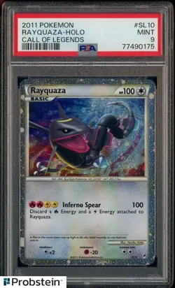 2011 Pokemon Call of Legends #SL10 Rayquaza Holo PSA 9 MINT - Image 1