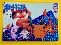 ASH MEW PIKACHU CHARIZARD Pokemon Pocket Monsters Vending Prism Sticker LP Holo - Image 1
