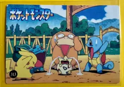 ASH MEW PIKACHU CHARIZARD Pokemon Pocket Monsters Vending Prism Sticker LP Holo - Image 2