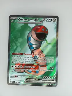 2024 Pokemon Stellar Crown Orthworm ex 162/142 NM - Image 1