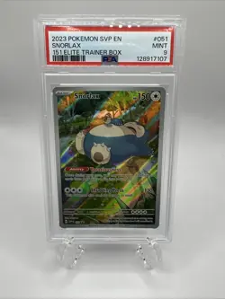 2023 POKEMON SVP EN-SV BLACK STAR PROMO 151 ELITE TRAINER BOX #051 SNORLAX PSA 9 - Image 1