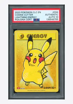 Pokemon PSA AUTH AUTO 10 Lightning Energy Cookie Cutter 2023 #034 CLC ENG - Image 1