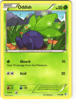 Oddish Common Pokemon TCG Boundaries Crossed 1/149 HP - Image 1