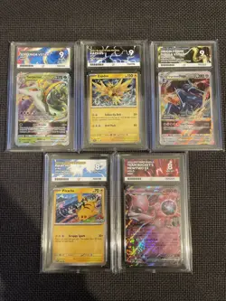 Pokemon TCG Ace Graded Slab Collection Bundle Job Lot 5 English Graded Cards NM+ - Image 1