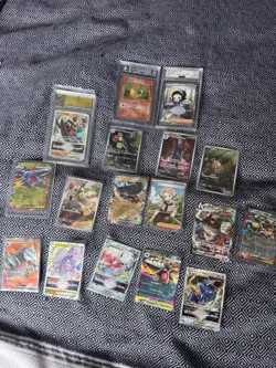 Pokemon Card Bundle! English Japanese And Chinese. 3 Graded Cards. Beckett Charm - Image 1