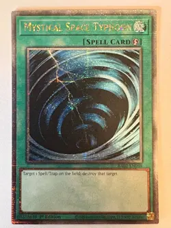 YUGIOH-1x- Mystical Space Typhoon - RA02-EN048 - Quarter Century Secret (QSCR) - Image 1