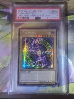Yu-Gi-Oh Korean Dark Magician 15AX-KRY01 & Dark Magician Of Chaos YGLD PSA 10 - Image 3