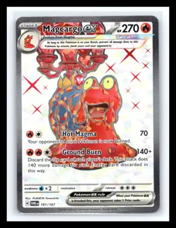 💥 Magcargo ex Ultra Rare Full Art Holo SV06: Twilight Masquerade - 191/167 - Image 1