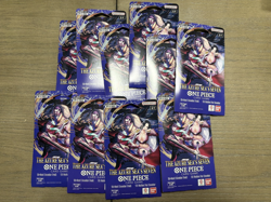 (10) One Piece OP14 THE AZURE SEA’S SEVEN Sleeved Booster Pack LOT - Image 1