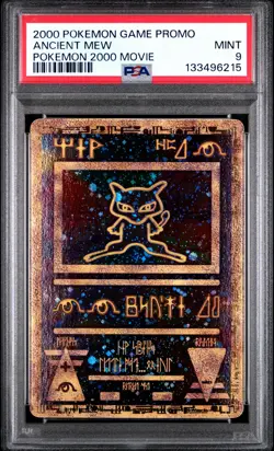 PSA 9 Ancient Mew 2000 Pokemon Game Movie Promo Pokemon Card x2 SWIRLS - Image 1