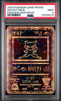 PSA 9 Ancient Mew 2000 Pokemon Game Movie Promo Pokemon Card x2 SWIRLS - Image 1