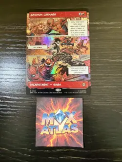 MTG - borderless - FOIL - Maximum Carnage full art card - Spiderman set unplayed - Image 1