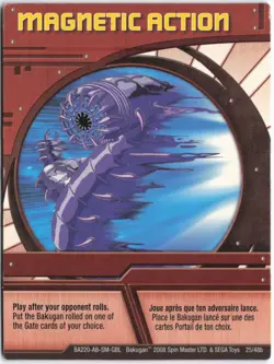 Bakugan MAGNETIC ACTION Ability Card BA220-AB-SM-GBL 25/48b - Image 1