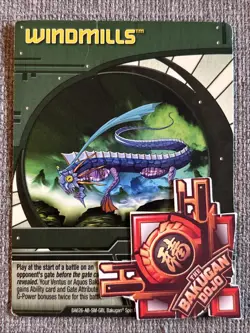 Bakugan New Vestroia Windmills Green Ability Card Ventus Aquos 44/48q Tayghen - Image 2