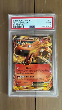 2014 Pokemon XY Flashfire CHARIZARD EX Holo Card #11 PSA 9 MINT Holofoil - Image 1