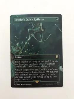 Legolas's Quick Reflexes Foil Extended Borderless MTG Magic Card NM Mint LTC - Image 1